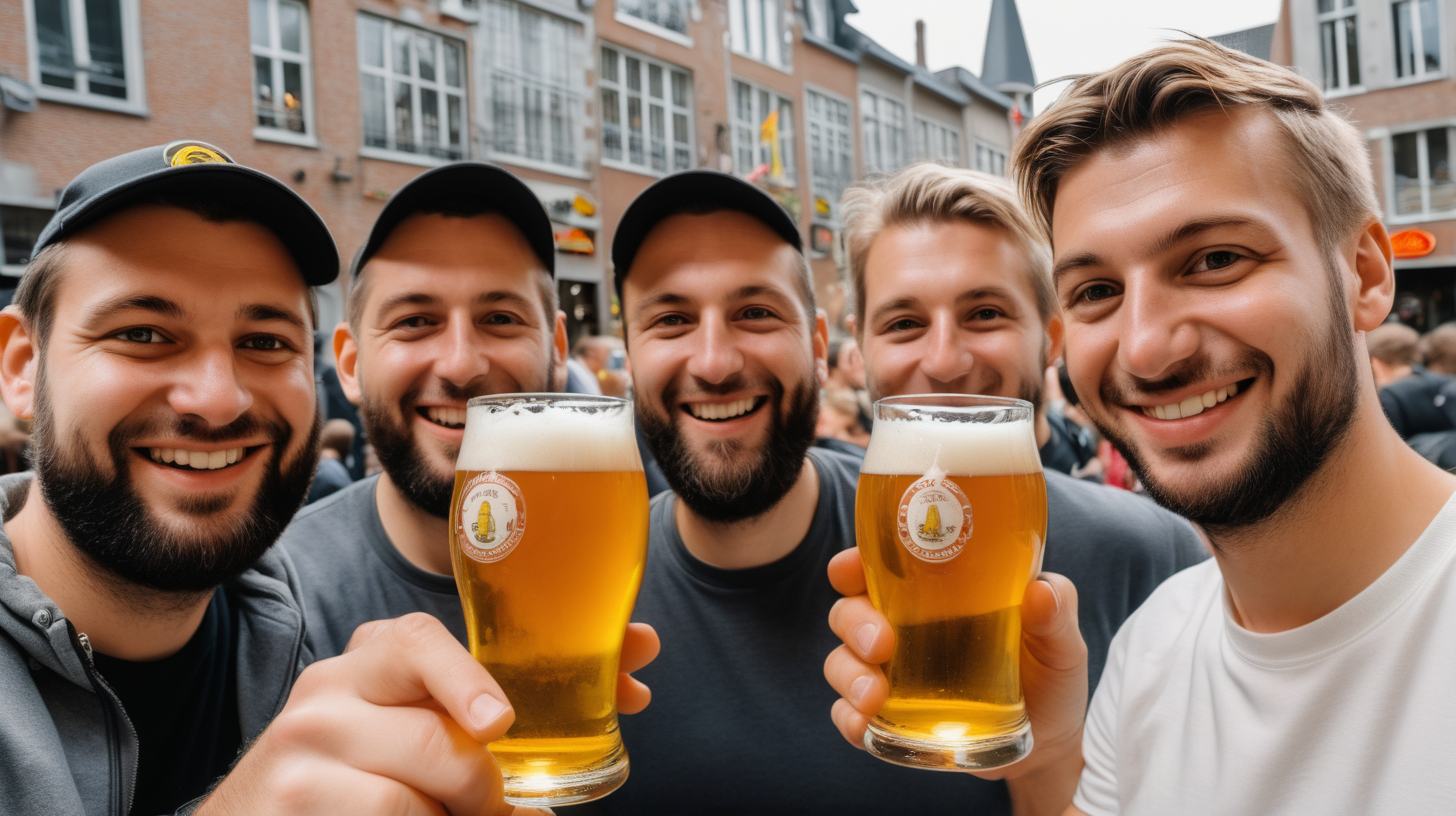 people in Belgium drinking strong blond ales