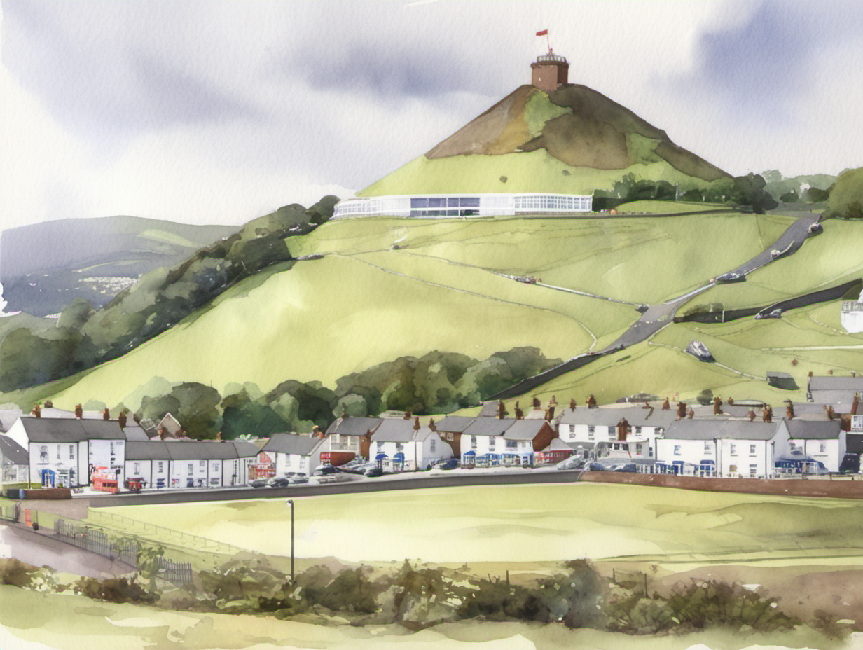 A water Colour painting of Tynwald hill