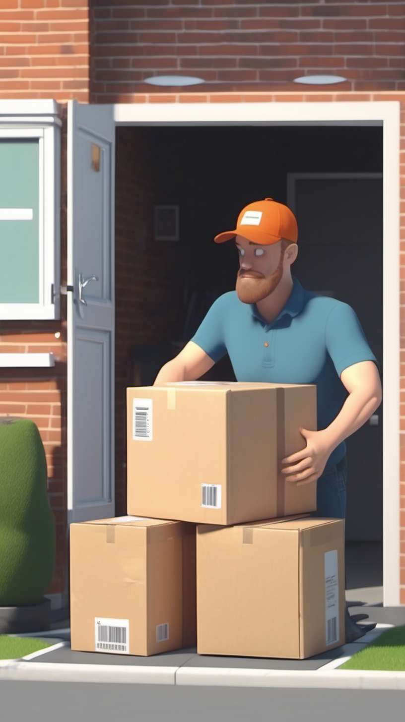delivery man forgets his parcel 4k