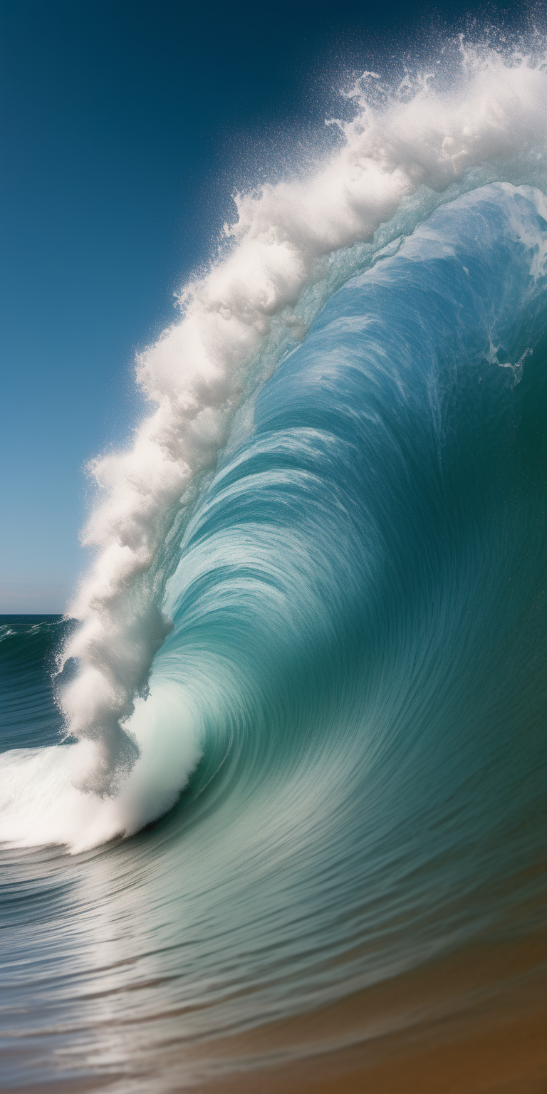 picture of a wave about to crash