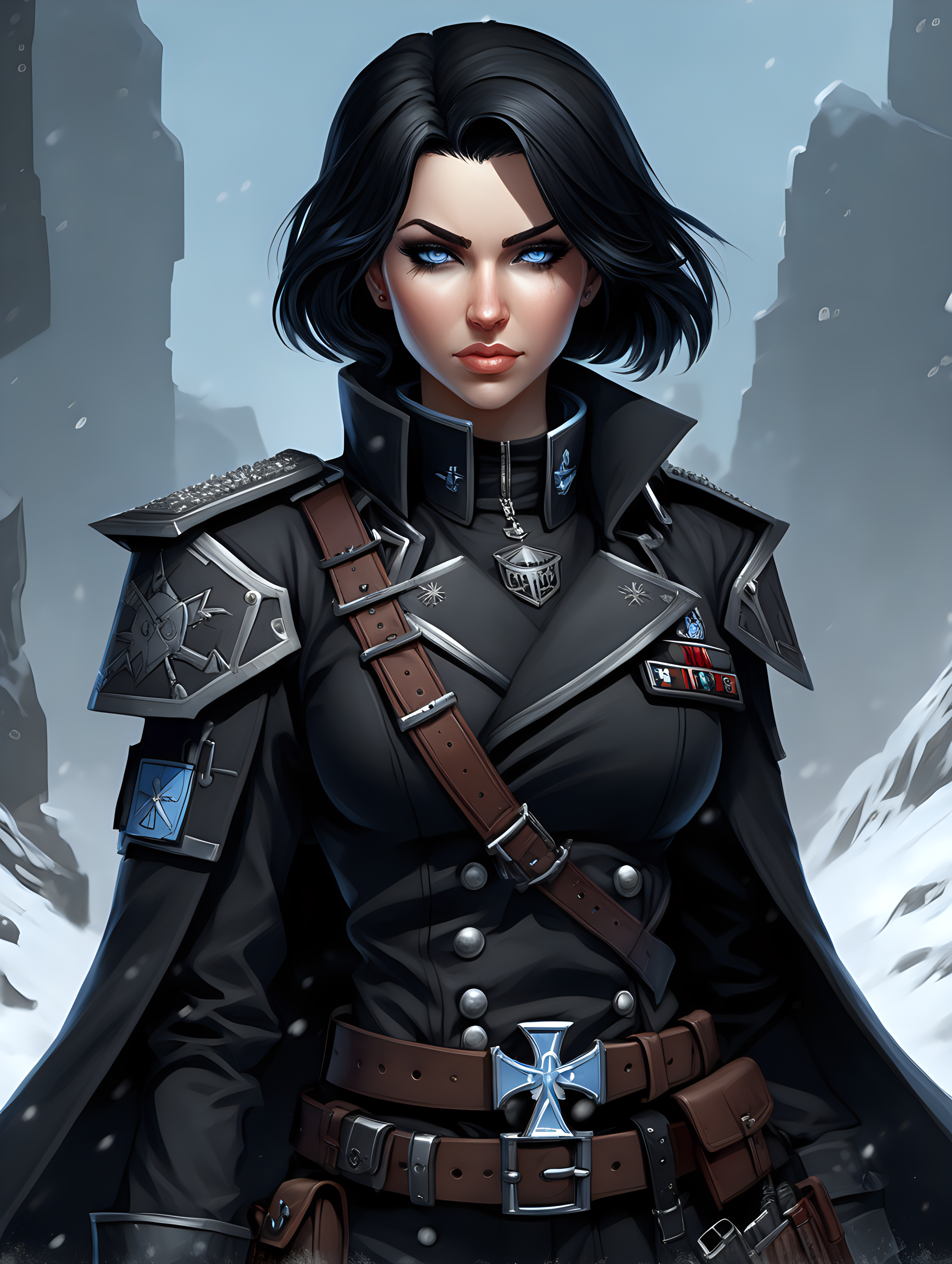 Warhammer 40K young Commissar woman She has an