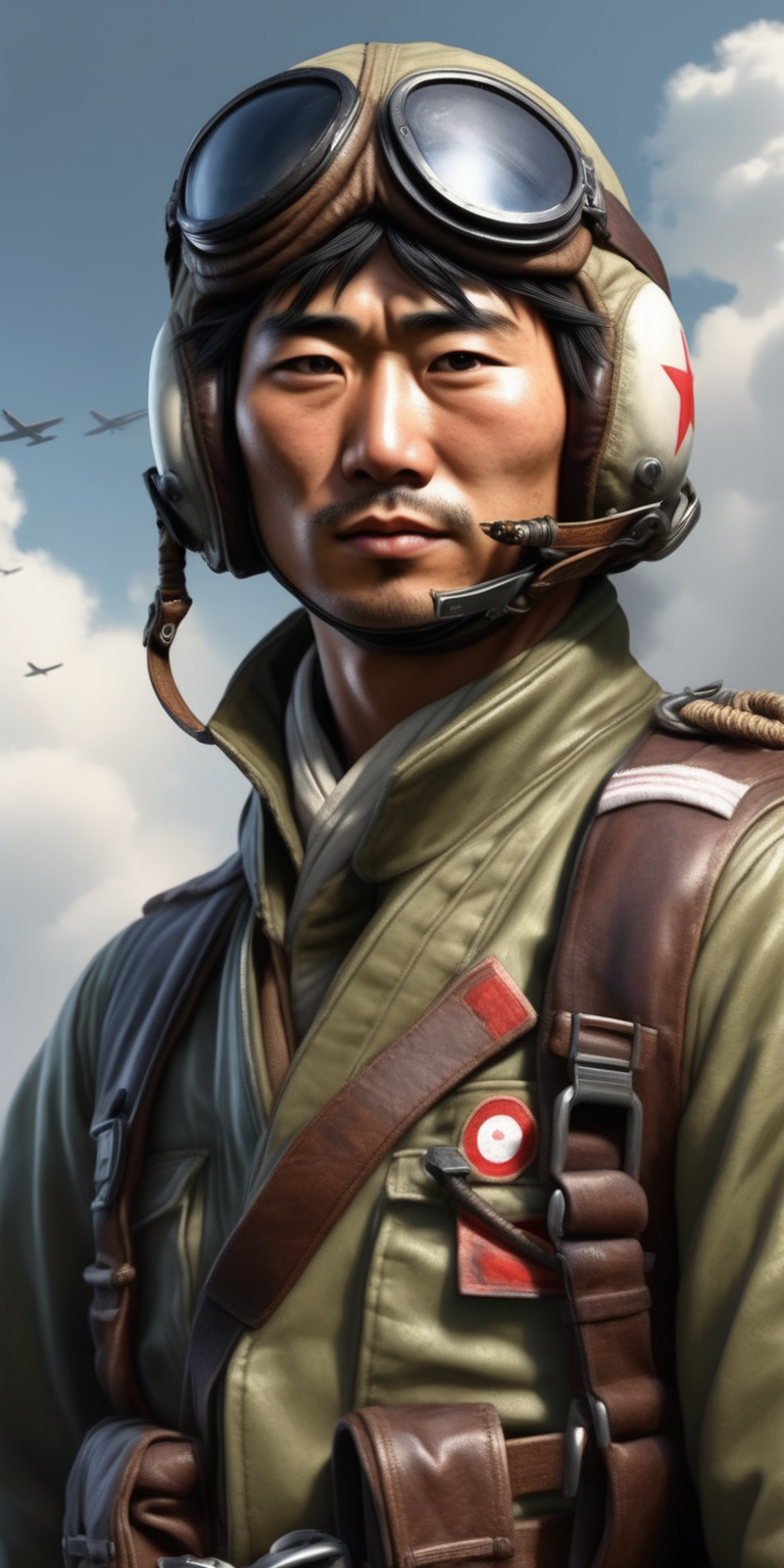 realistic Japanese kamikaze pilot