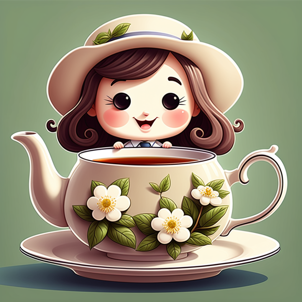 English tea  cartoon cute 