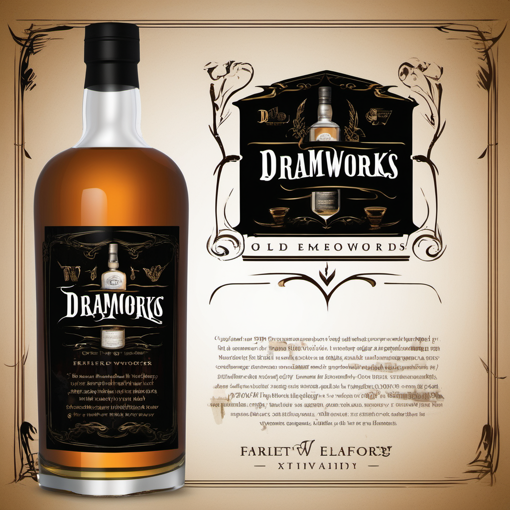 create a font for a whisky company called "Dramworks" 
 