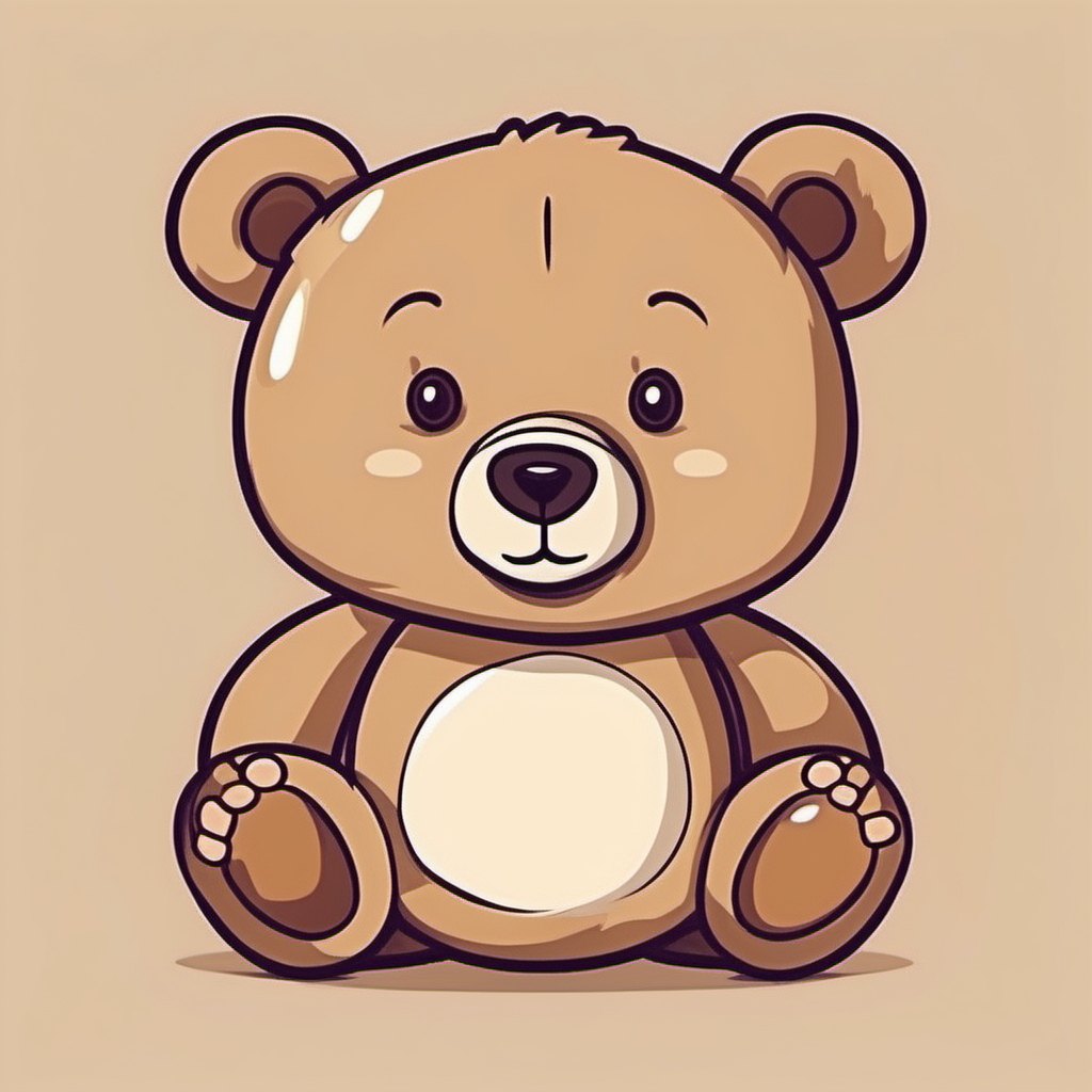 image of a cute ted bear cartoon style