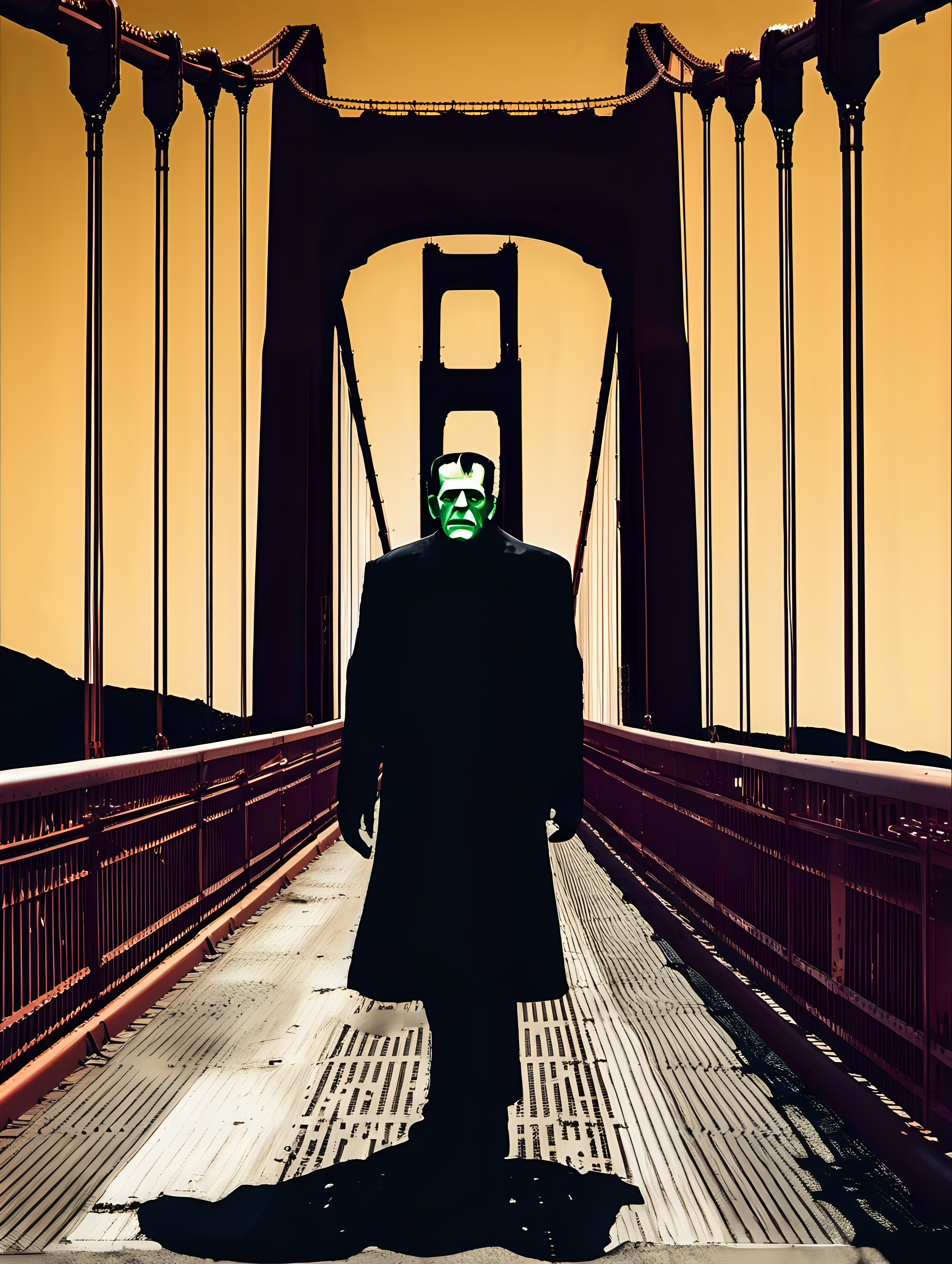 Frankenstein on the Golden Gate Bridge