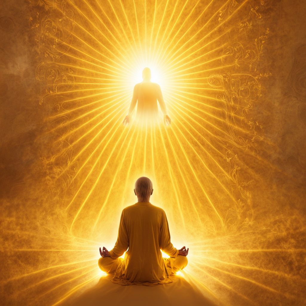 spiritual guides made of golden light