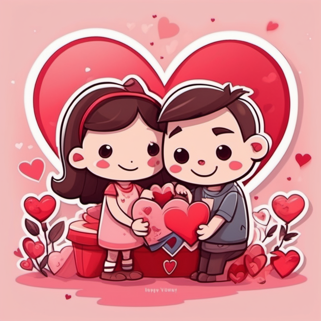 Valentine's cartoon  cute 