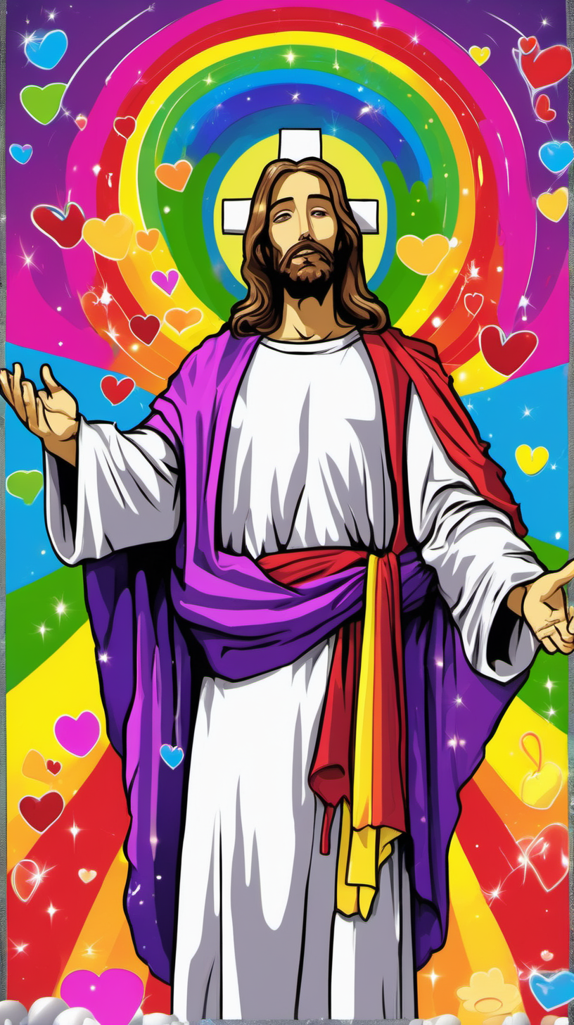 super gangster rainbow jesus with love for everyone