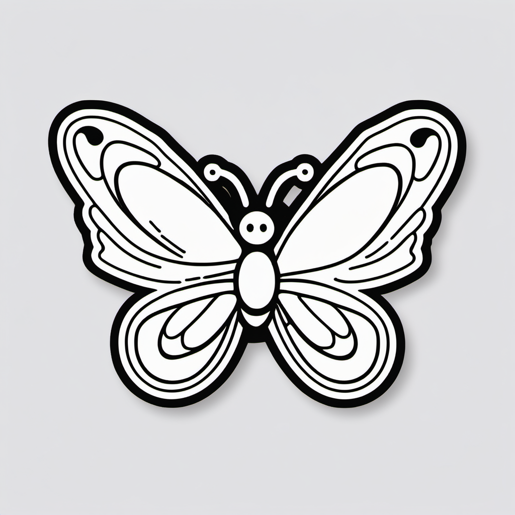  Sticker Cute Butterfly with Heartshaped Wings kawaii